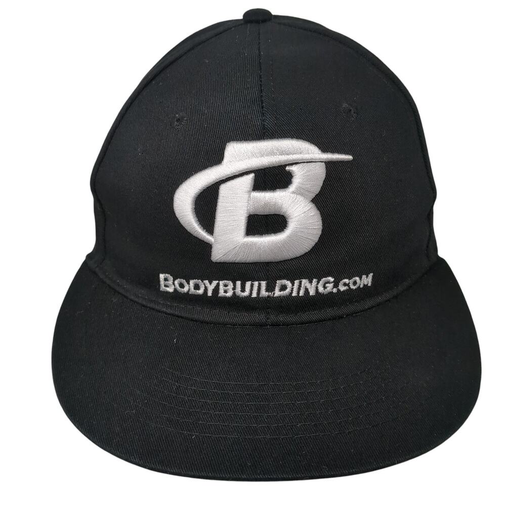 Bodybuilding Snapback Hat Black One Size Adjustable Embroidered Wicked Wear